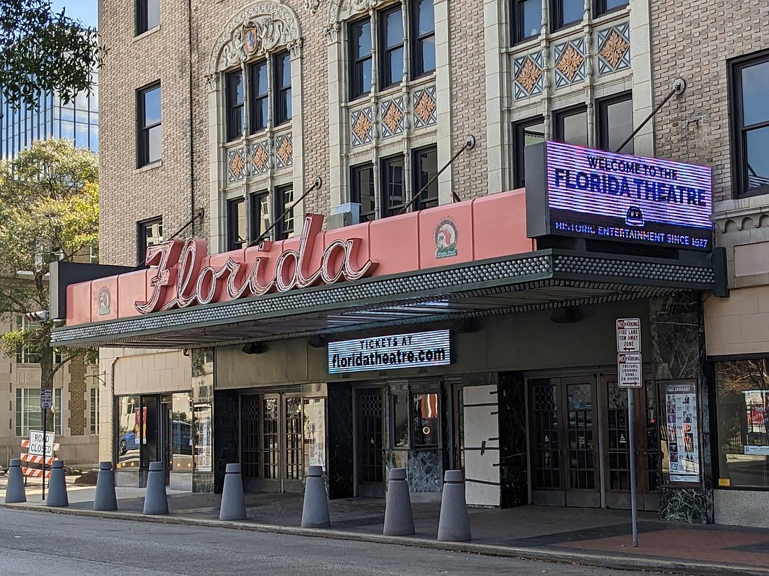 The Florida Theatre at 128 East Forsyth St. Suite 300 in Downtown Jacksonville.