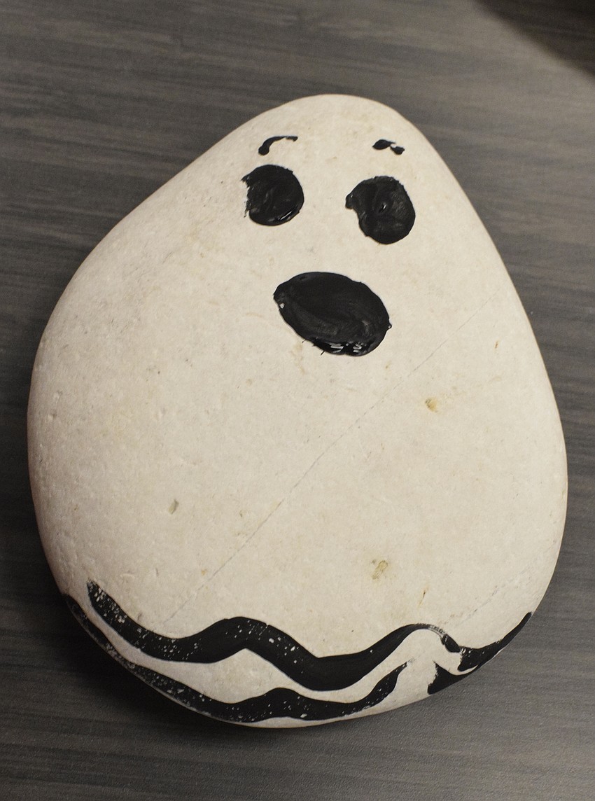 This ghost rock will haunt the butterfly garden at Braden River Library.