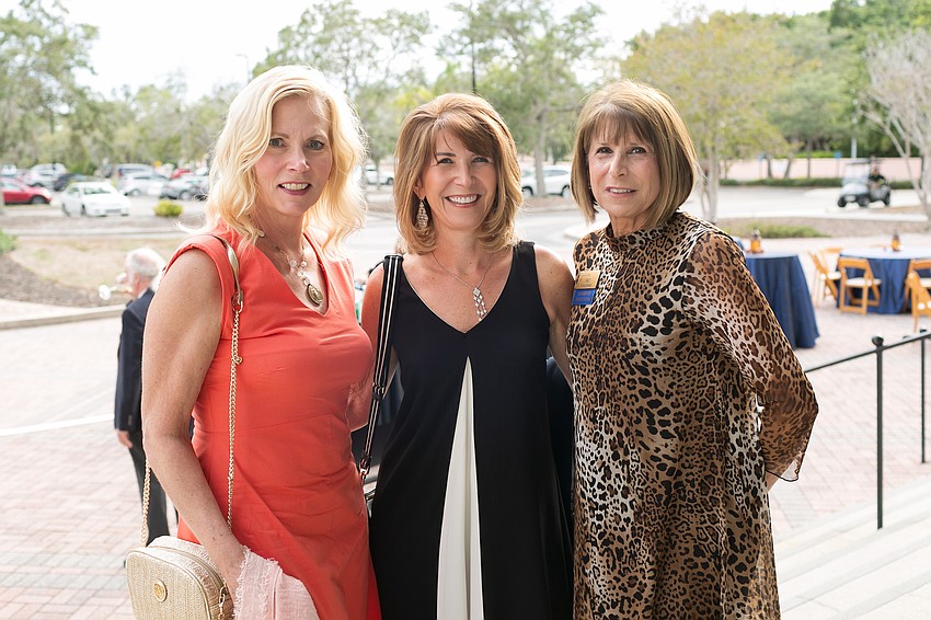 Paula Ball, Sue Stokes, and President of The Friends, Pat Goemme