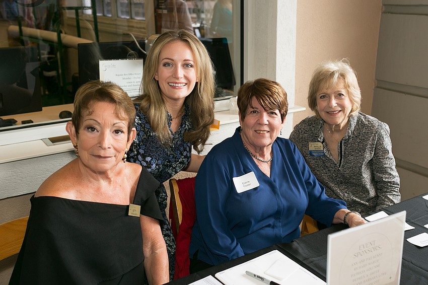 Seated are volunteers Beth Ferguson, Elaine Foster, Phylliis Myers. Standing is Development Associate, Amy Wensley