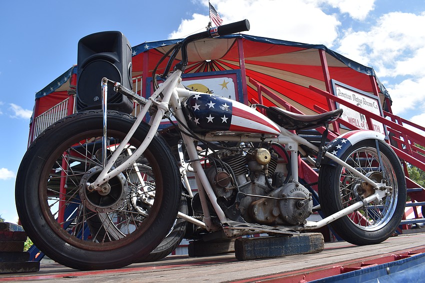 The Fearless Flores are part of the entertainment lineup. They ride motorcycles inside a spherical cage.