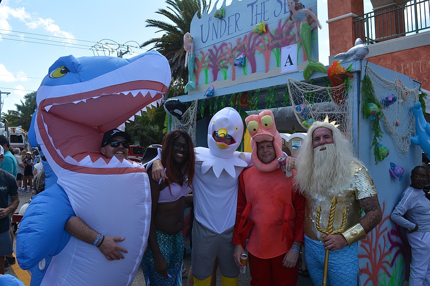 Sarasota County firefighters Nick Satterly, Dillon Wade, Andrew Waltrip, Justin Maslonka and Terrell Haisley went all out for their 