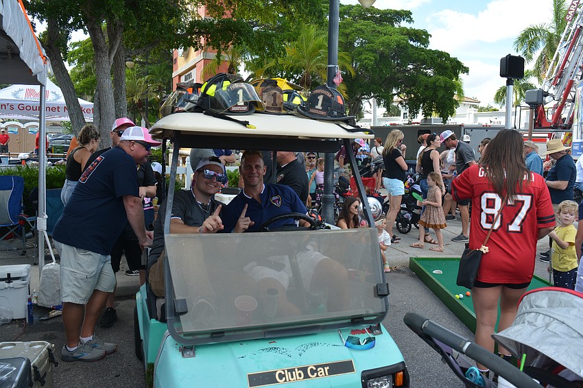 Zach Hurley and Brian Boley represented Sarasota County Fire Station 1 and their booth, 
