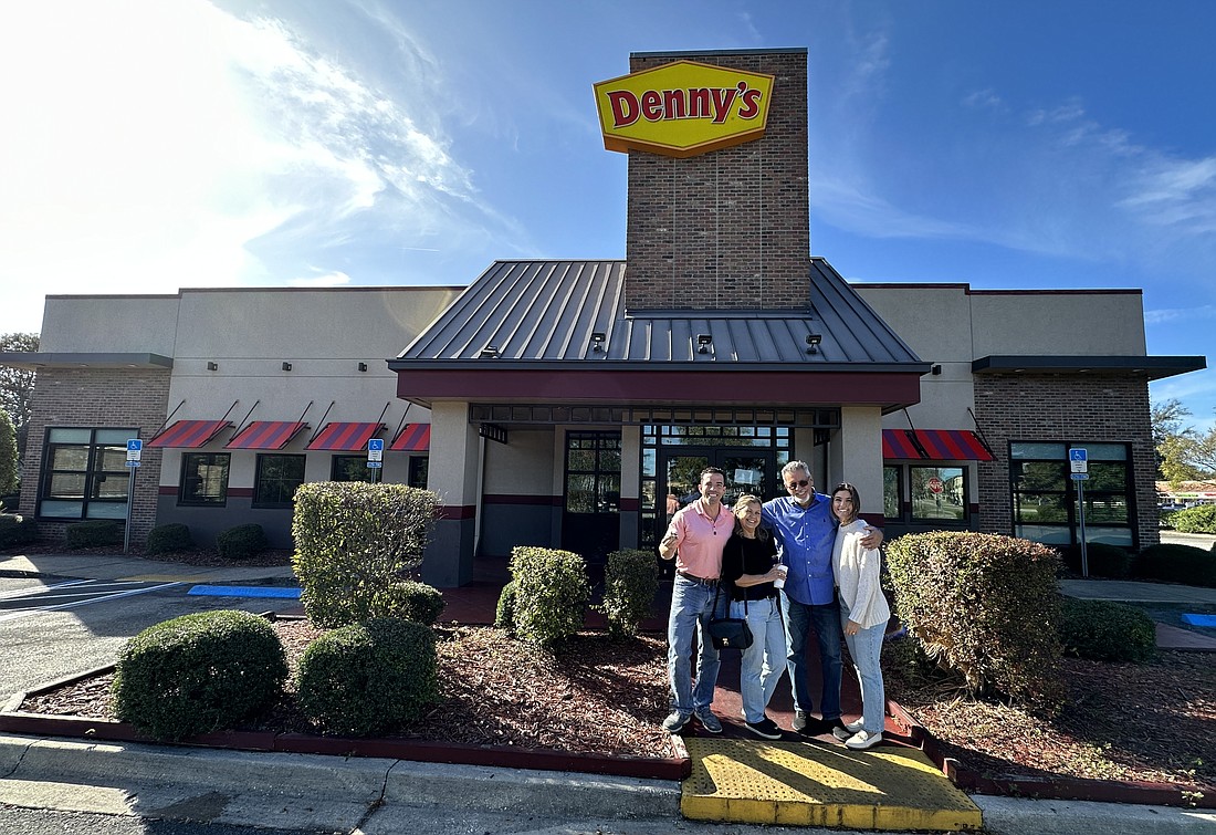 From left, Raul Arias Jr.; his mother, Gisela Quesada; his father, Noel Quesada; and his sister, Stephanie Quesada. Arias purchased the Denny’s at 13874 Beach Blvd. and plans to move Mambos Cuban Cafe there and rename it Mambos Cuban Kitchen.