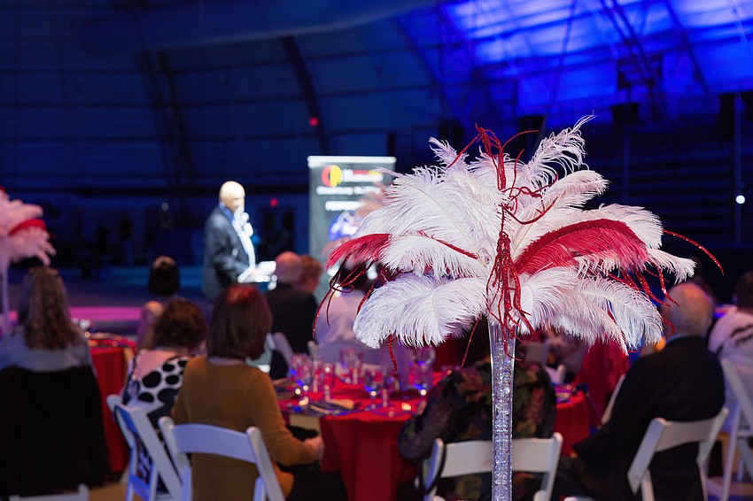 Zoltan Karpathy, vice president of philanthropy, welcomes the crowd.