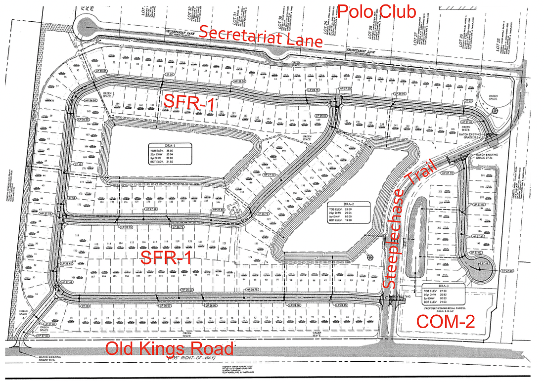 The proposed Old Kings Village development. Image from Palm Coast City Council meeting documents