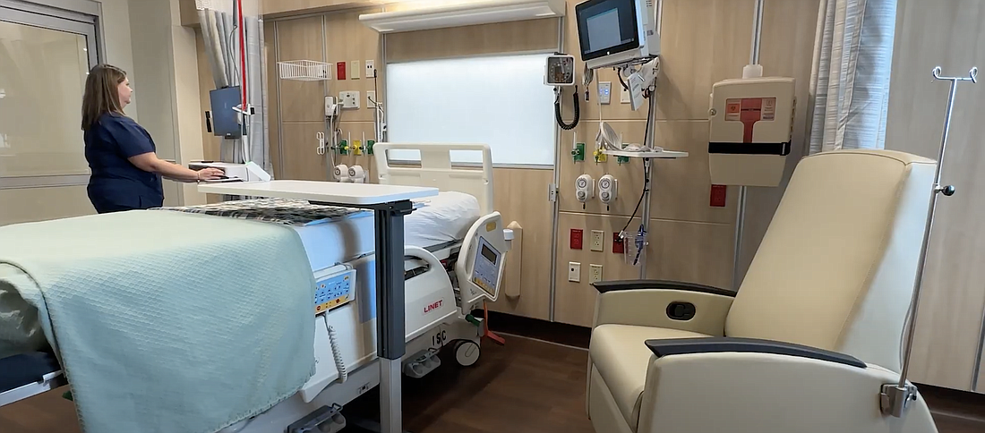 With the addition of the eighth-floor ICU, Halifax Health now has a total of 36 ICU rooms. Screenshot courtesy of video by Halifax Health