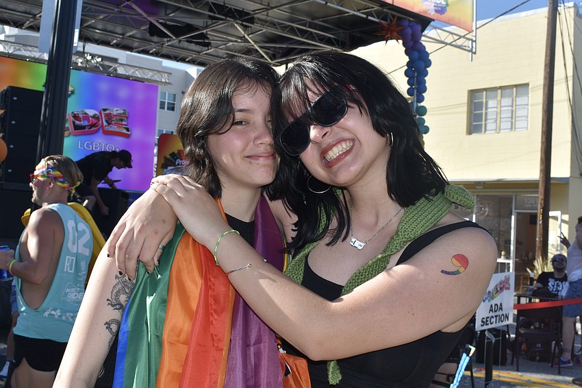 Sisters Vickie and Denise Goldman were having  a fun time at the event.