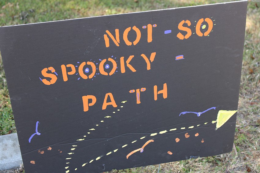 The sign in front of the path at Peace Presbyterian Church, 12705 S.R. 64 E., in Lakewood Ranch lets parents know that kids will enjoy a 