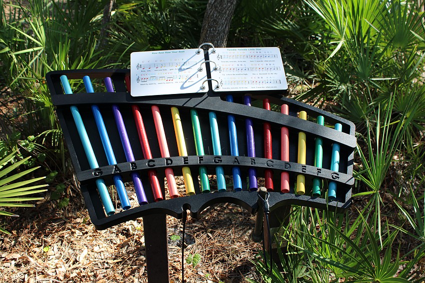 Through Halloween (Oct. 31) kids can stop along the Peaceful Path and play a tune.