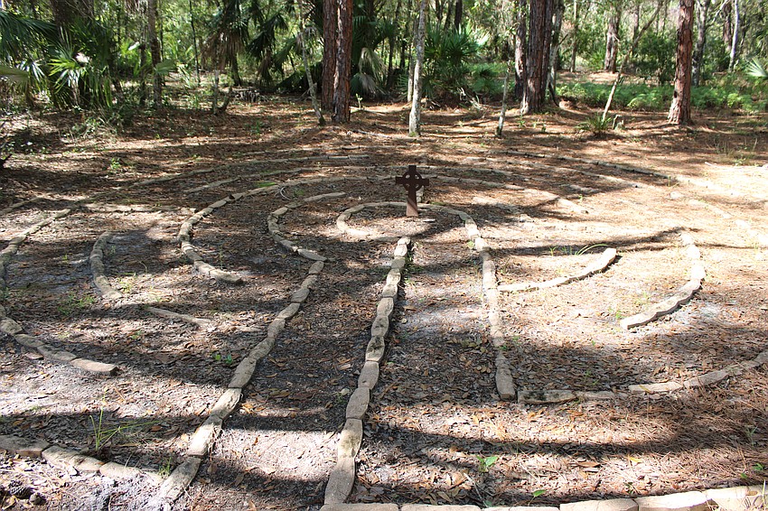 At the end of the Peaceful Path is a labyrinth to test a child's concentration.
