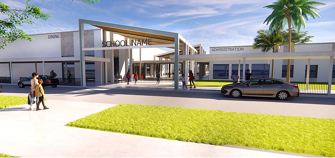The new K-8 school will have a two-story elementary building, a one-story middle school building and a capacity of approximately 1,523 students.