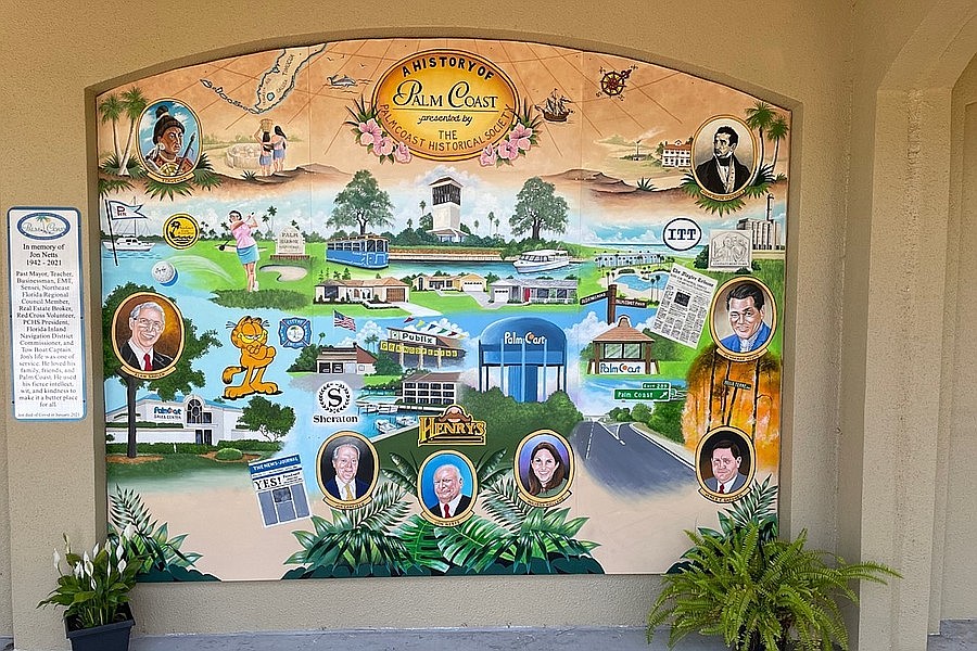 A mural at the Palm Coast Historical Society Museum, by artist Bill Stead. Courtesy photo