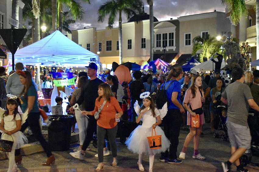 Tents line Lakewood Ranch Main Street on Oct. 27 for some pre-Halloween trick-or-treating at BooFest.