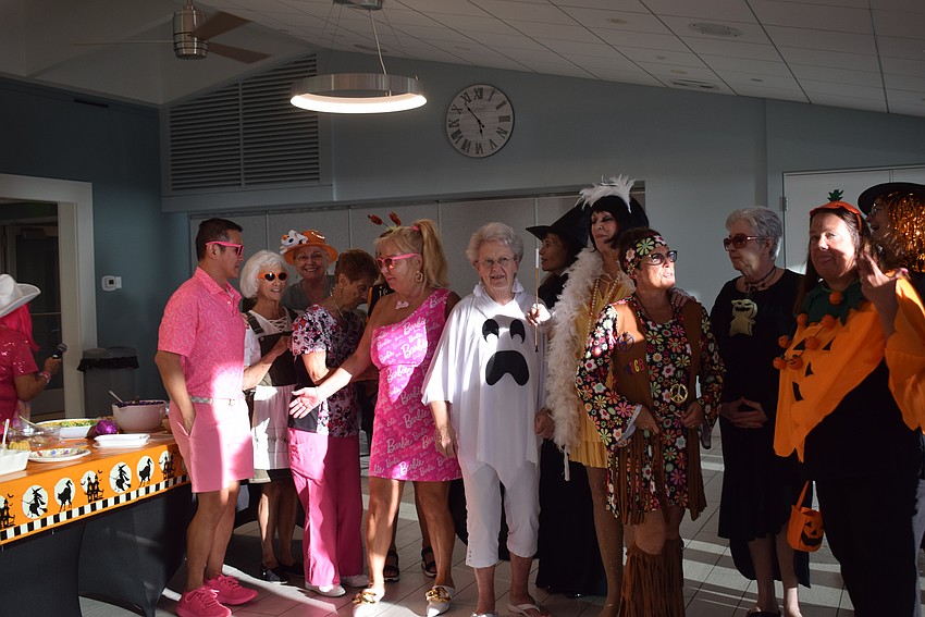Costume contest at the Halloween Happy Hour at Seaplace Condominiums