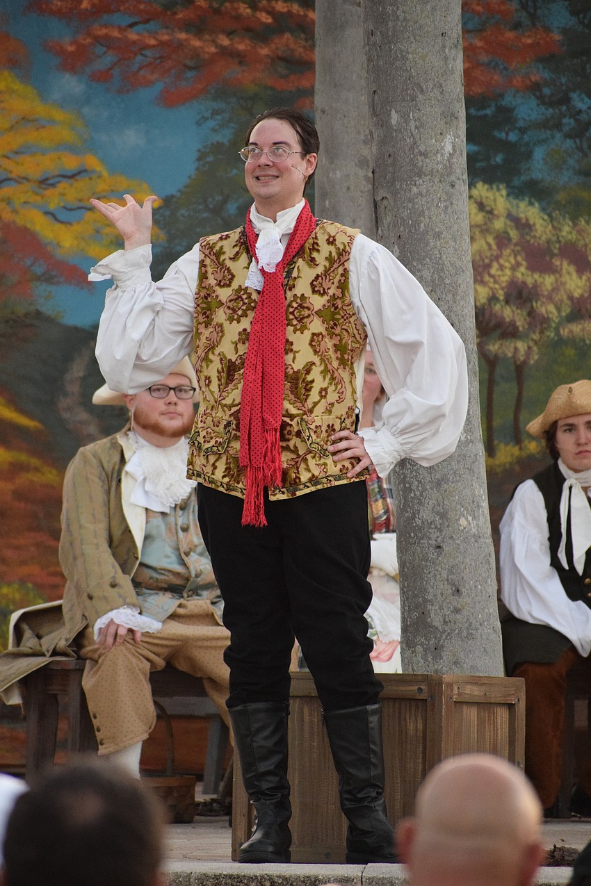 Philip Troyer brings Ichabod Crane to life for the Sarasota Players' seventh annual production of 