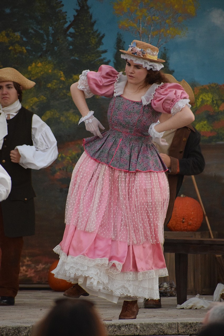 Nicole McKenna shows off her new dance moves when she learns the grasshopper as Greta.