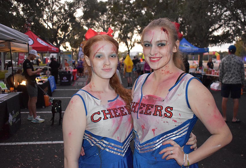 The Boo Run is invaded by zombie cheerleaders Morgan Ross and McKenna White of Lakewood Ranch. While the both were set to run, Ross said, 