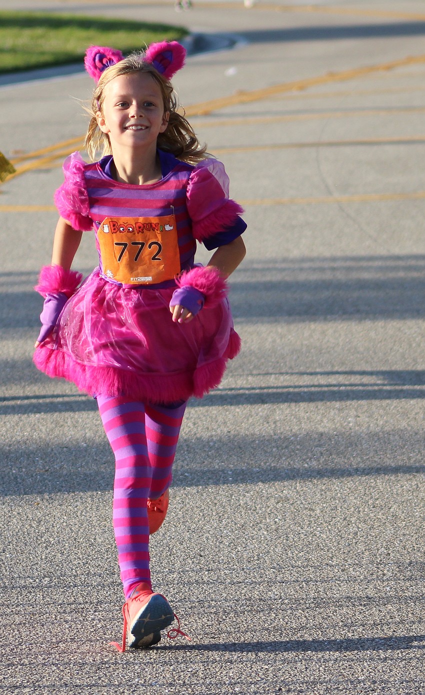 Lakewood Ranch's Maddie McDonnell, 8, was a bright spot in the Boo Run.