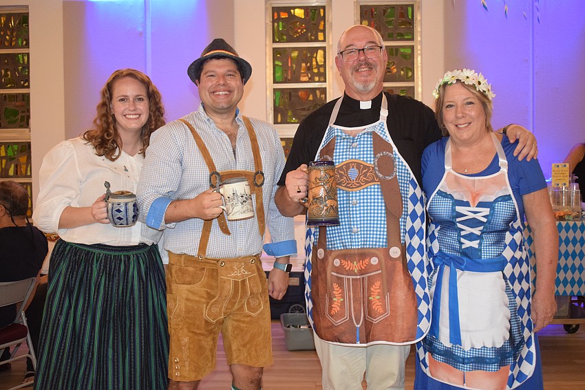 Nina Vannucci, Michael Bodnyk, Pastor Ken Blyth and Amy Blyth