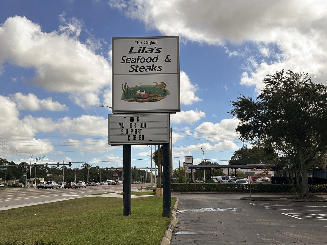 Lila’s Seafood & Steaks at 7546 Beach Blvd. in the Beach Boulevard Shopping Center is planned for demolition.