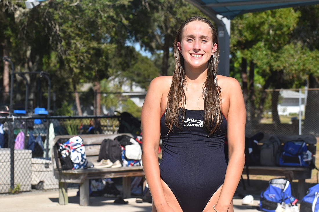 Sarasota High and Sarasota Tsunami girls swimmer Natalia Strezenicky.