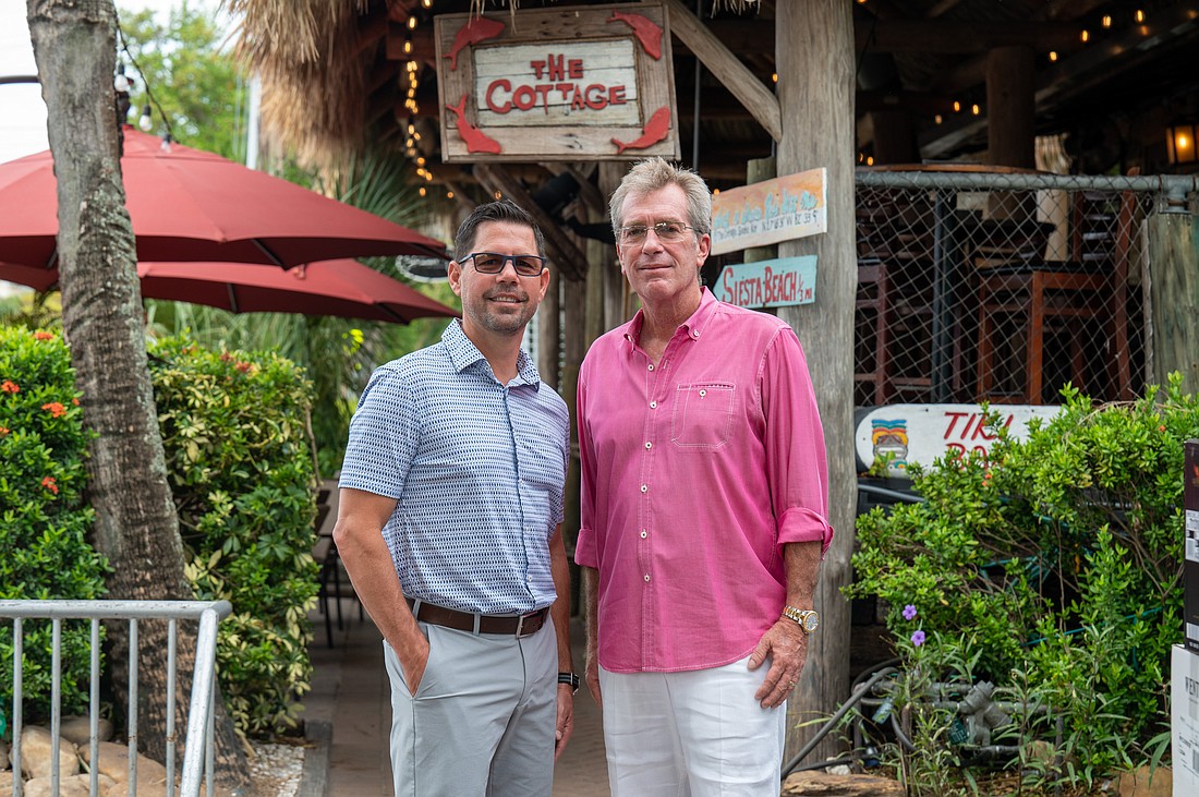 Mike Granthon and Chris Brown own five restaurants in the heart of Siesta Key Village.