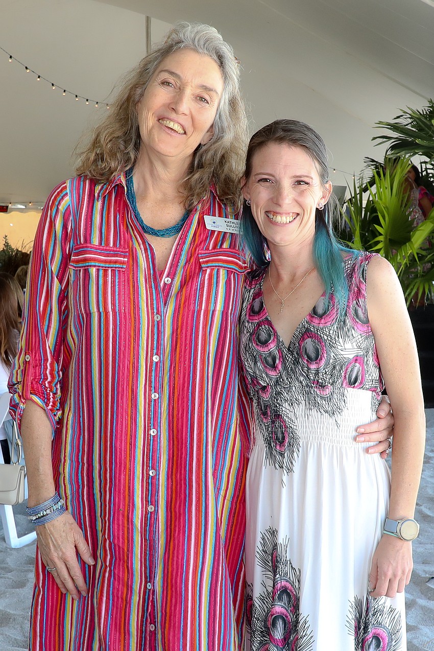 VP of Programs Kathleen Sullivan with Leah Jones, parent speaker of the policy council.