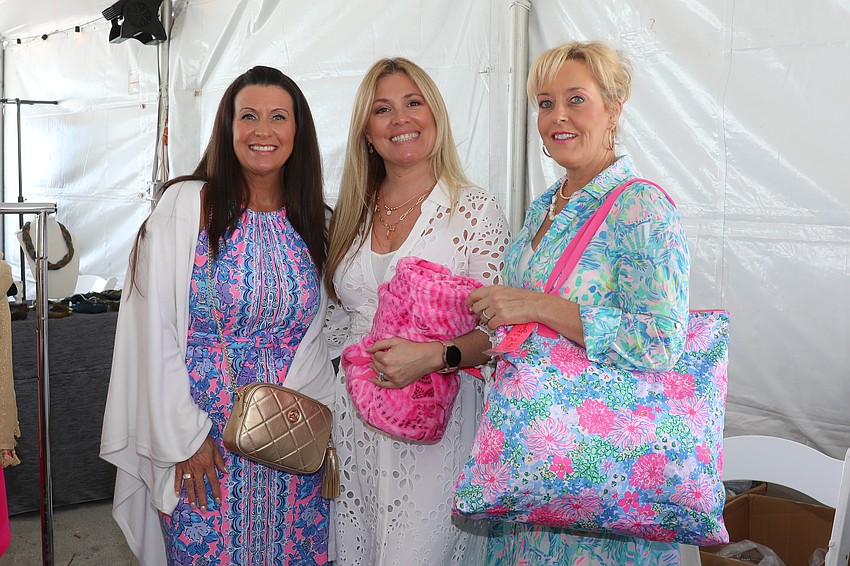 Mimi Enos, Jessica Nuzzo and Laura Flood enjoy the event.