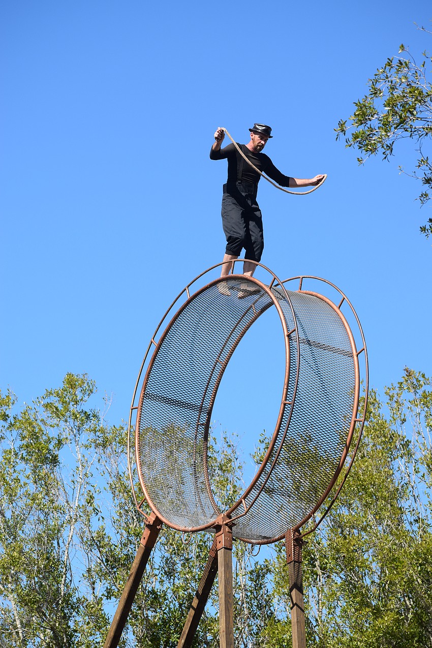 Ichabod Wingwright takes on the wheel of death.