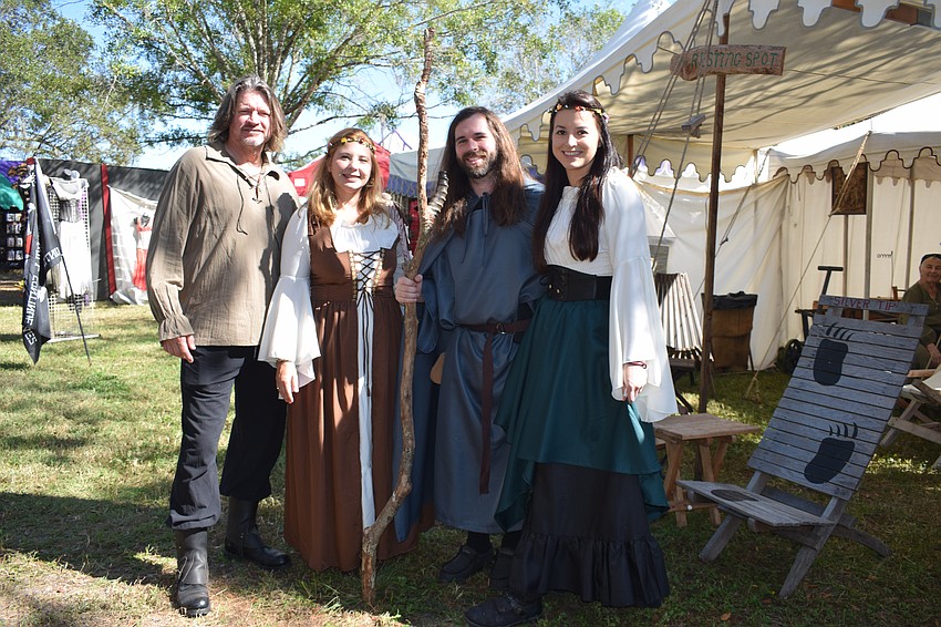 North Port's Shawn Thatch, Linda Thatch, JT Stanley and Rebecca Stanley fit right in at the Sarasota Medieval Fair with their costumes.