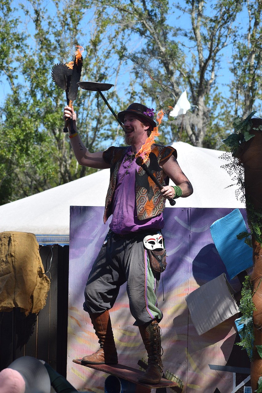 Liam Selvey of The Harmless Danger Juggling Show shows off his juggling talents. He is a second generation circus performer who has been juggling since he was 6 years old.
