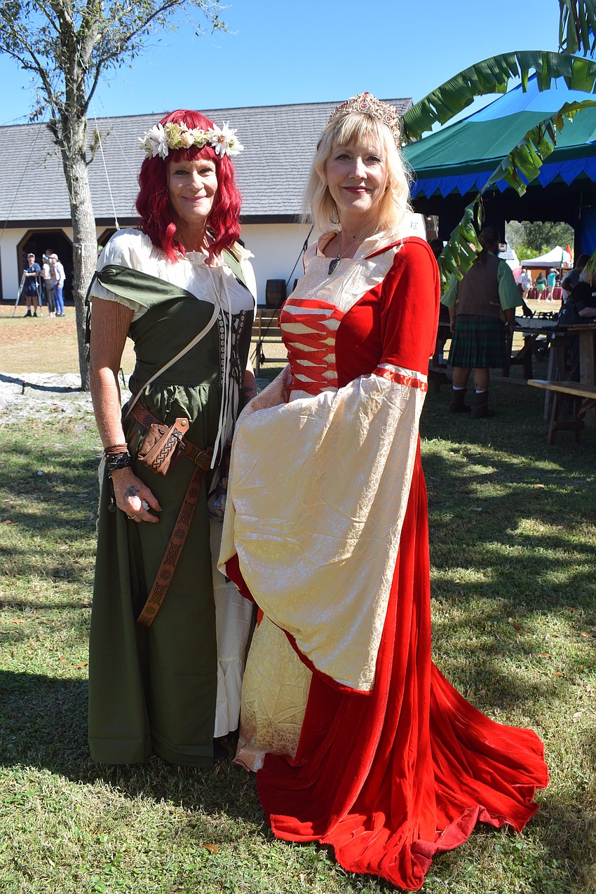 Charlotte County's Traci Myers and Laura Kohn love everything about the Sarasota Medieval Fair. 