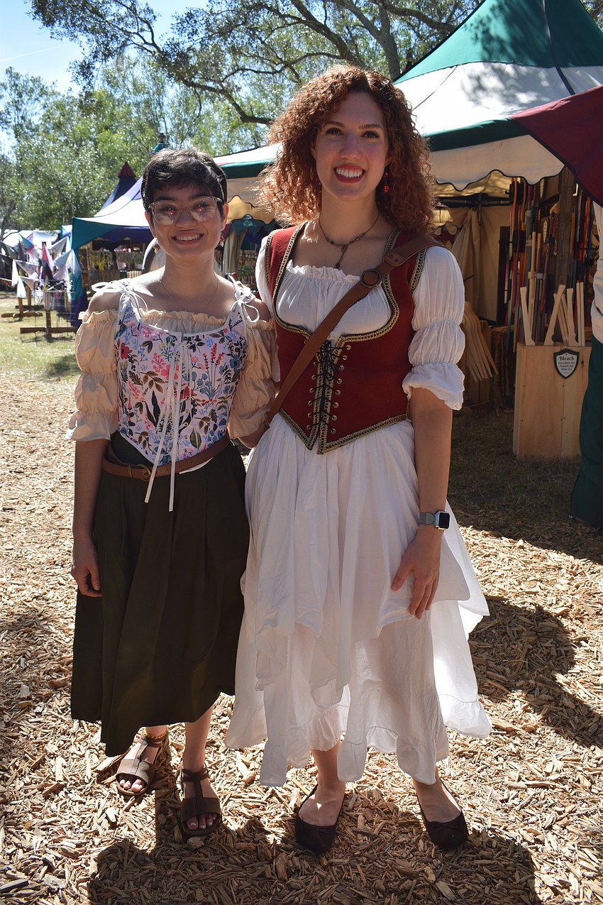 Arcadia's Natalia Bargnesi attends the Sarasota Medieval Fair with her friend Mikala Frank, who is visiting from Connecticut. Frank says the fair is better than any medieval fair she's been to before.