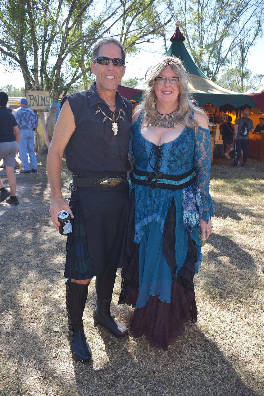 Palm Aire's Danny Smith and Carol Binion go to the Sarasota Medieval Fair every year and have several outfits from which to choose. They love seeing how others dress up in costume.