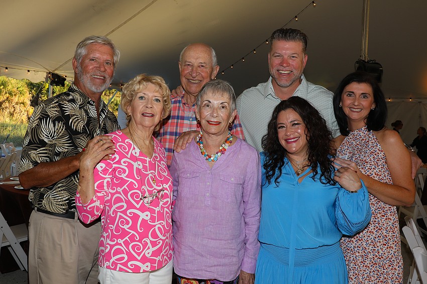 Maury and Diana Webb, Steve and Redenta Picazio, and Maurice and Vanessa Opstal with the VP of Philanthropy Jessica Rogers