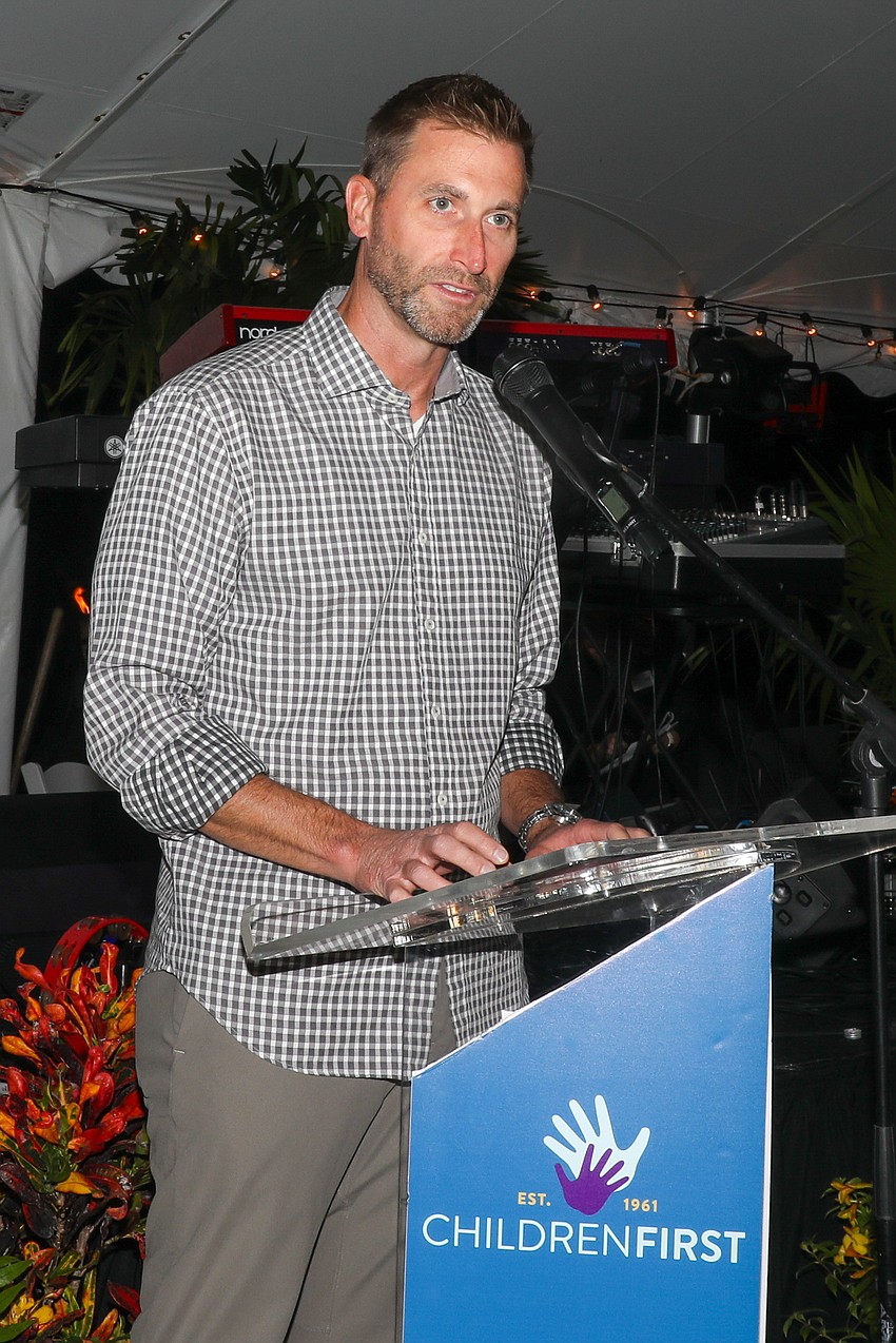 Board Member Keith Johnson is with Truist, one of the night's sponsors, and he thanked the many donors and supporters.