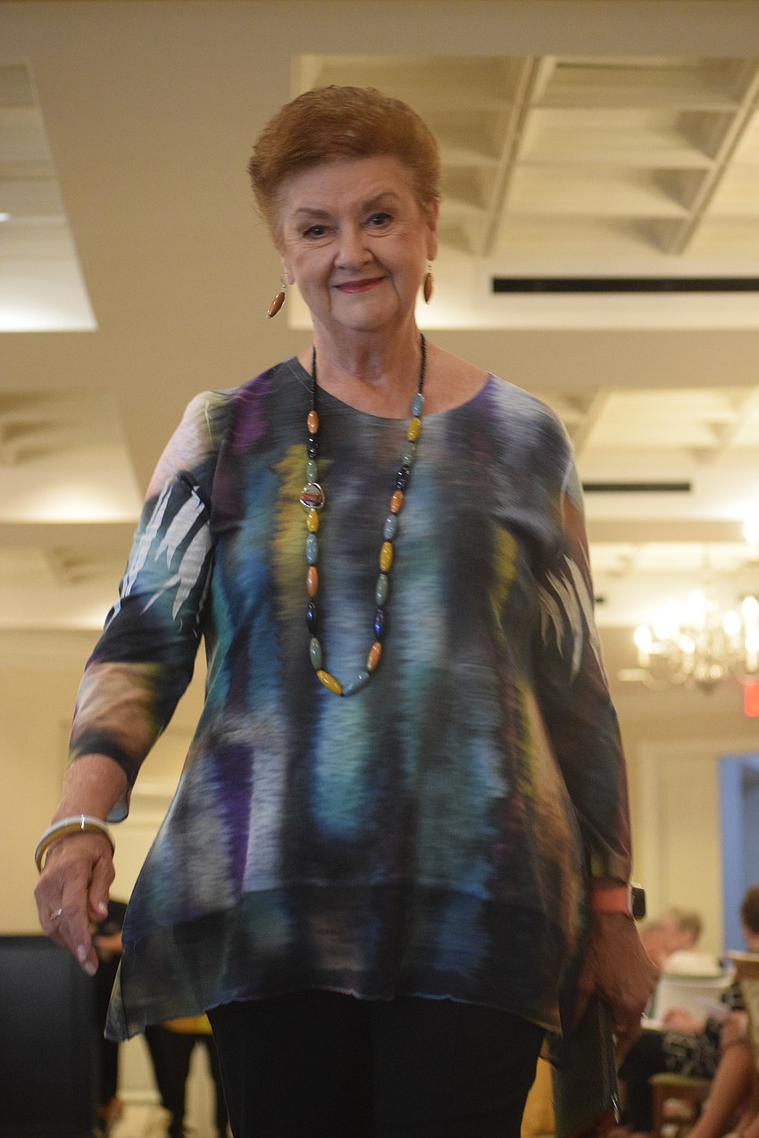 Carol Matthews is ready to strike a pose at the end of the runway.