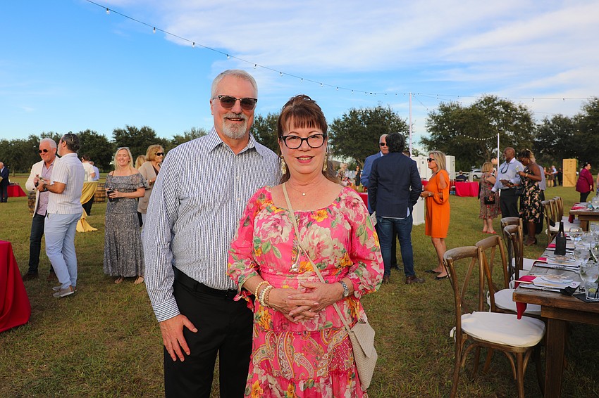 Jeff Stevens and Lynne Carpenter are all smiles in anticipation of the evening.