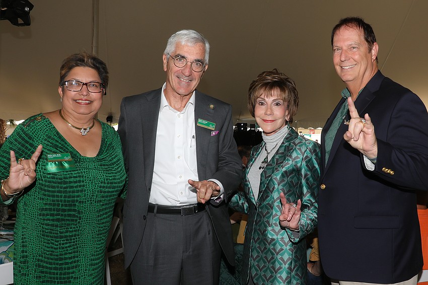 Dr. Anila Jain, Rick Piccolo, USF past President Judy Genshaft, and Bill Mariotti