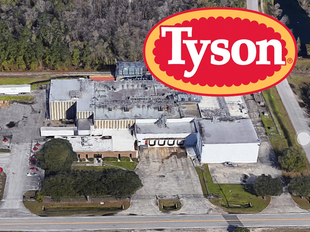 Tyson plans to close its plant at 5441 W. Fifth St. in the Paxon area of West Jacksonville.