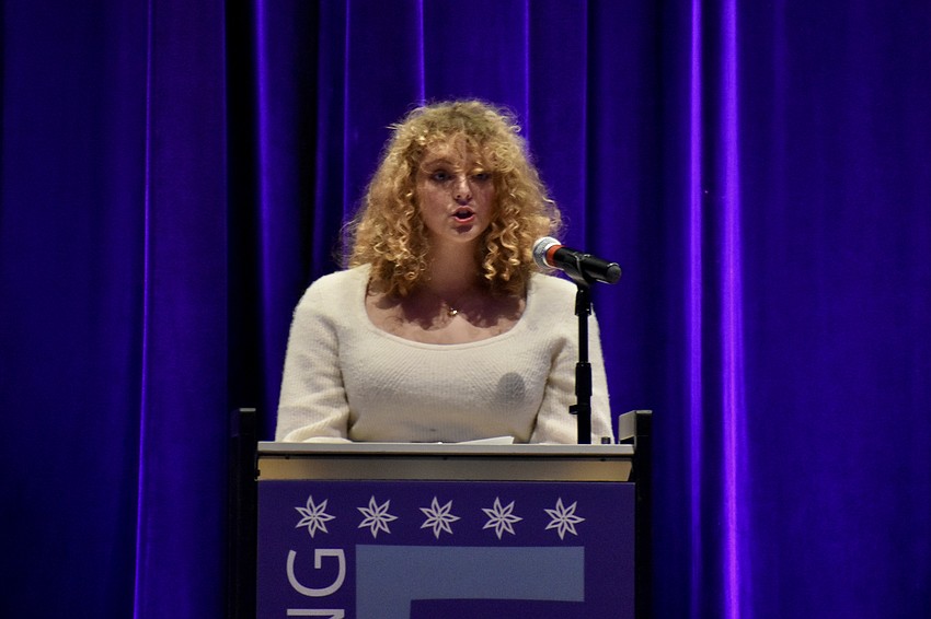 Mackenzie Walker of Manatee School for the Fine Arts offers a presentation.