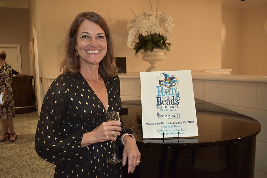 With the Soirée at the Ranch over for 2023, Nicole Ryskamp is looking forward to the Lakewood Ranch Community Fund's next big event, Run for the Beads Feb. 10 at Waterside Place.