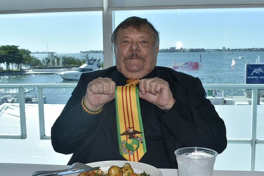 Lou Mikos wore his Vietnam War tie.