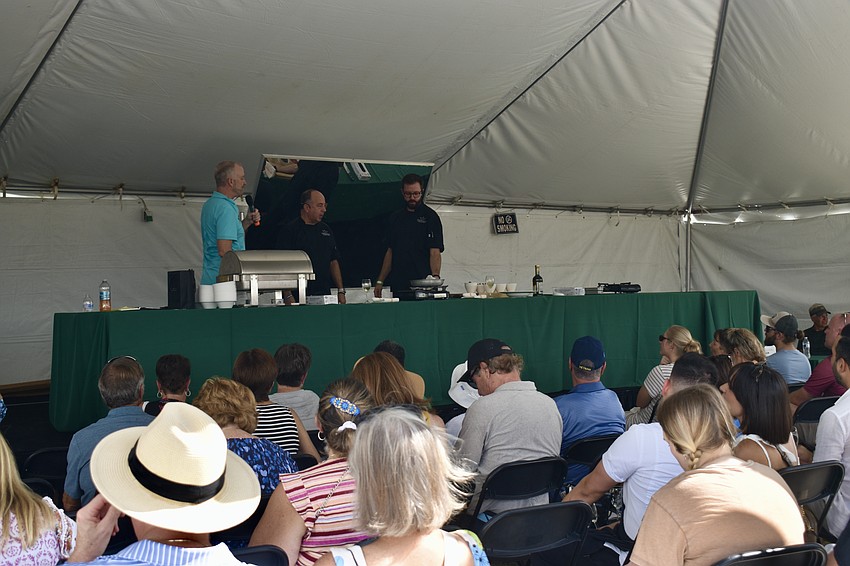 The food and wine tasting also include cooking demonstrations.