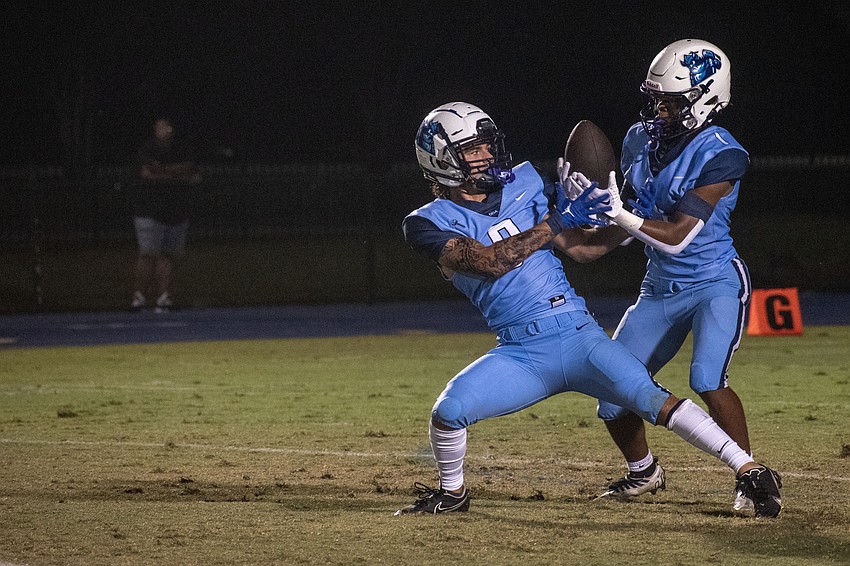 ODA kick returners John Moschella (3) and Frankie Clark (1) get their signals crossed on a return, juggling the catch. Clark would ultimately catch the ball.