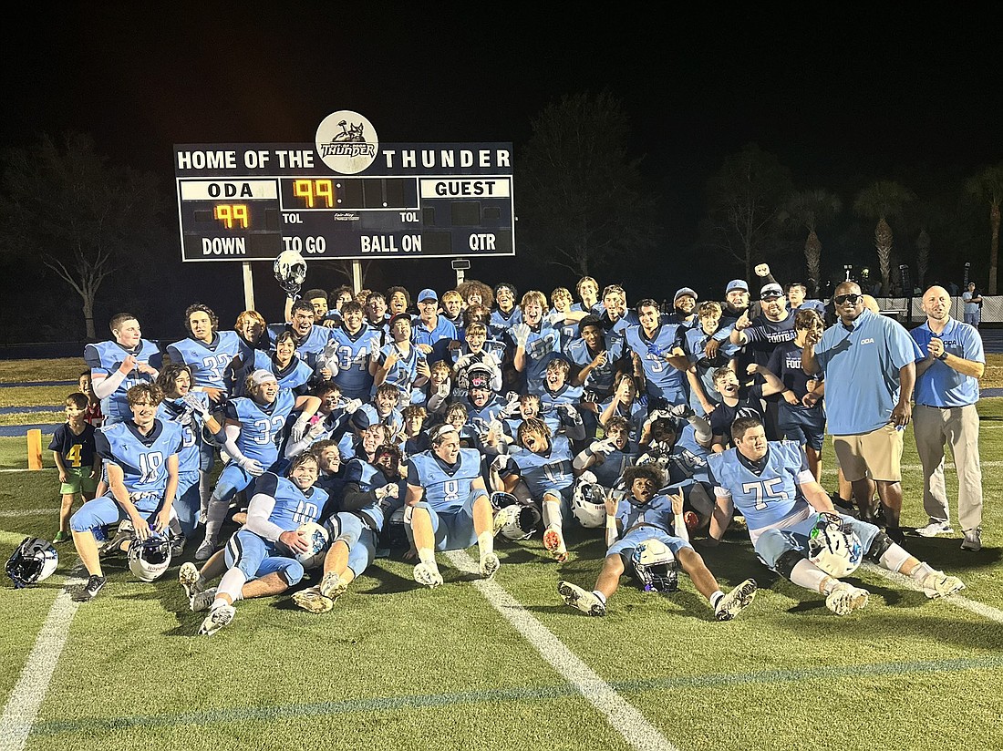 The Thunder football team beat LPCA 33-14 on Nov. 10 to win the SSAA Class 4A championship.