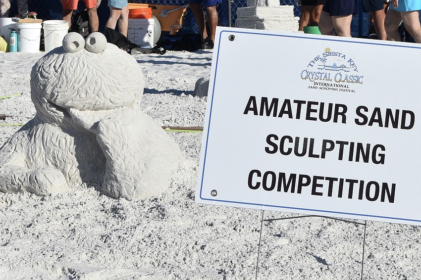 The amateur sand sculpting competition allowed anyone to try their hand at sculpting.