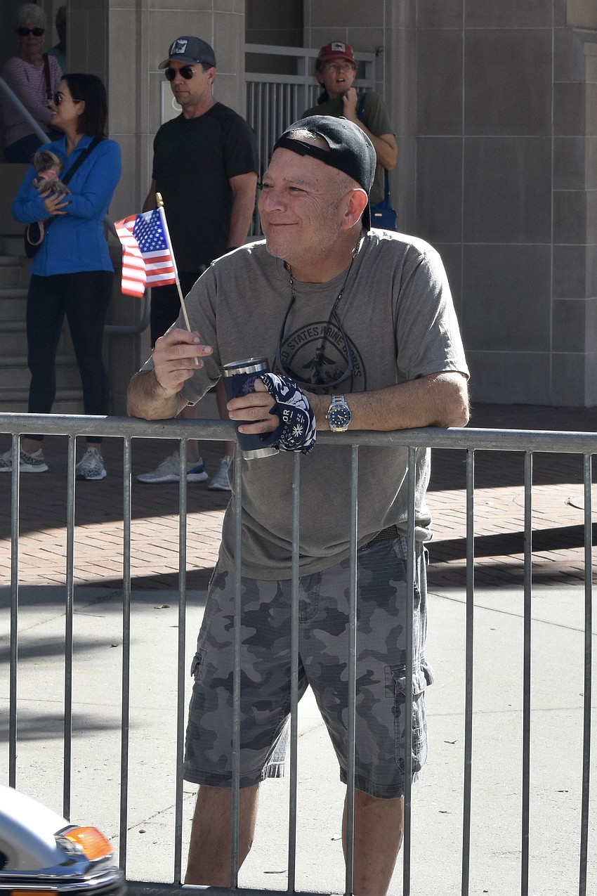 Rich Ryder watches the parade.