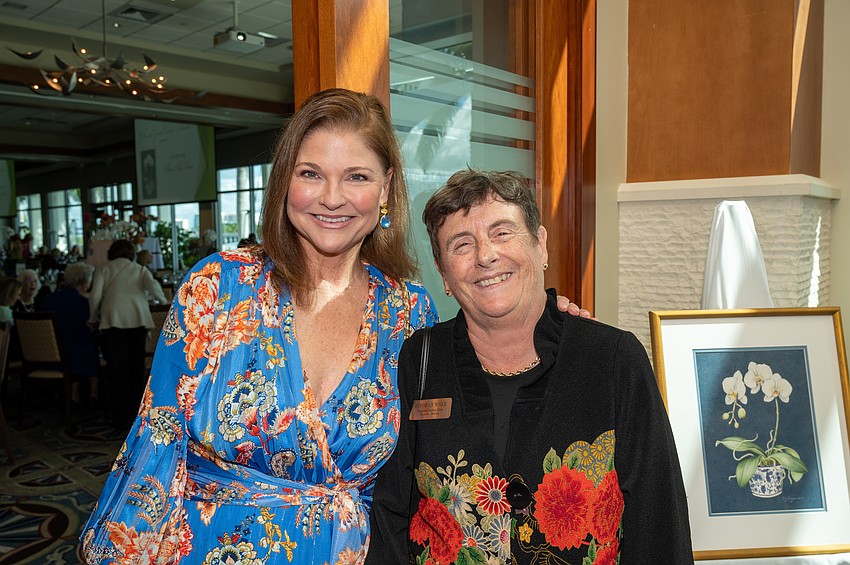 Chris Lindsay and Deb Walk, president of the Founders Garden Club of Sarasota